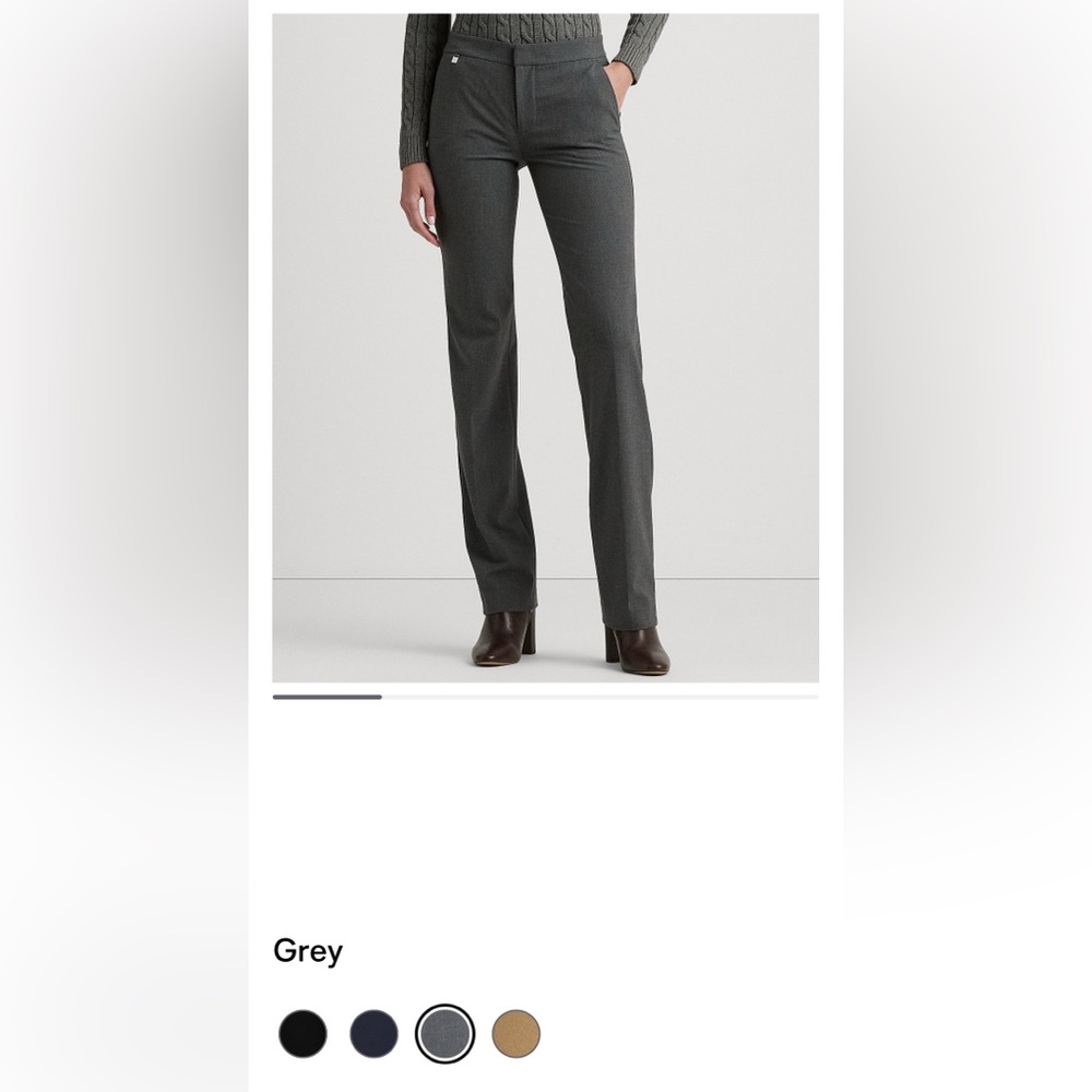 Ralph Lauren 22W NWT women's plus size gray dress pants black label